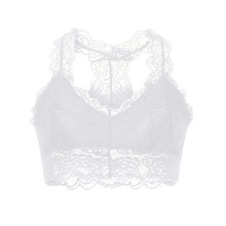 Ichuanyi Winter Clearance Women Sexy Plus Size Vest Crop Wire Free Bra Lace Lingerie Sexy V-Neck Underwear