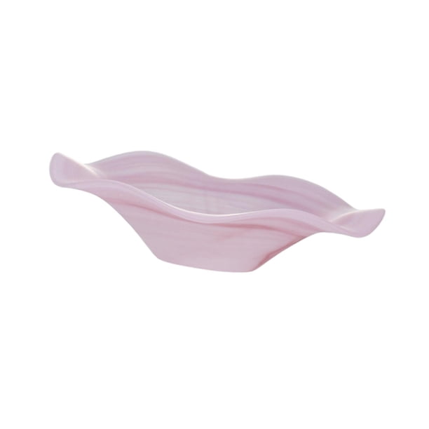 Frutero de cristal, plato decorativo para dulces, bandeja para servir postres y aperitivos. Rosa