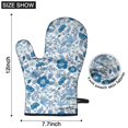 thumbnail image 6 of Cute Oven Mitts,Pioneer Flower Floral Print Pattern Oven Mitt 2-Pack Set,Kitchen Gloves for Oven,Heat Resistant Oven Mitts 7.7"x12", 6 of 7