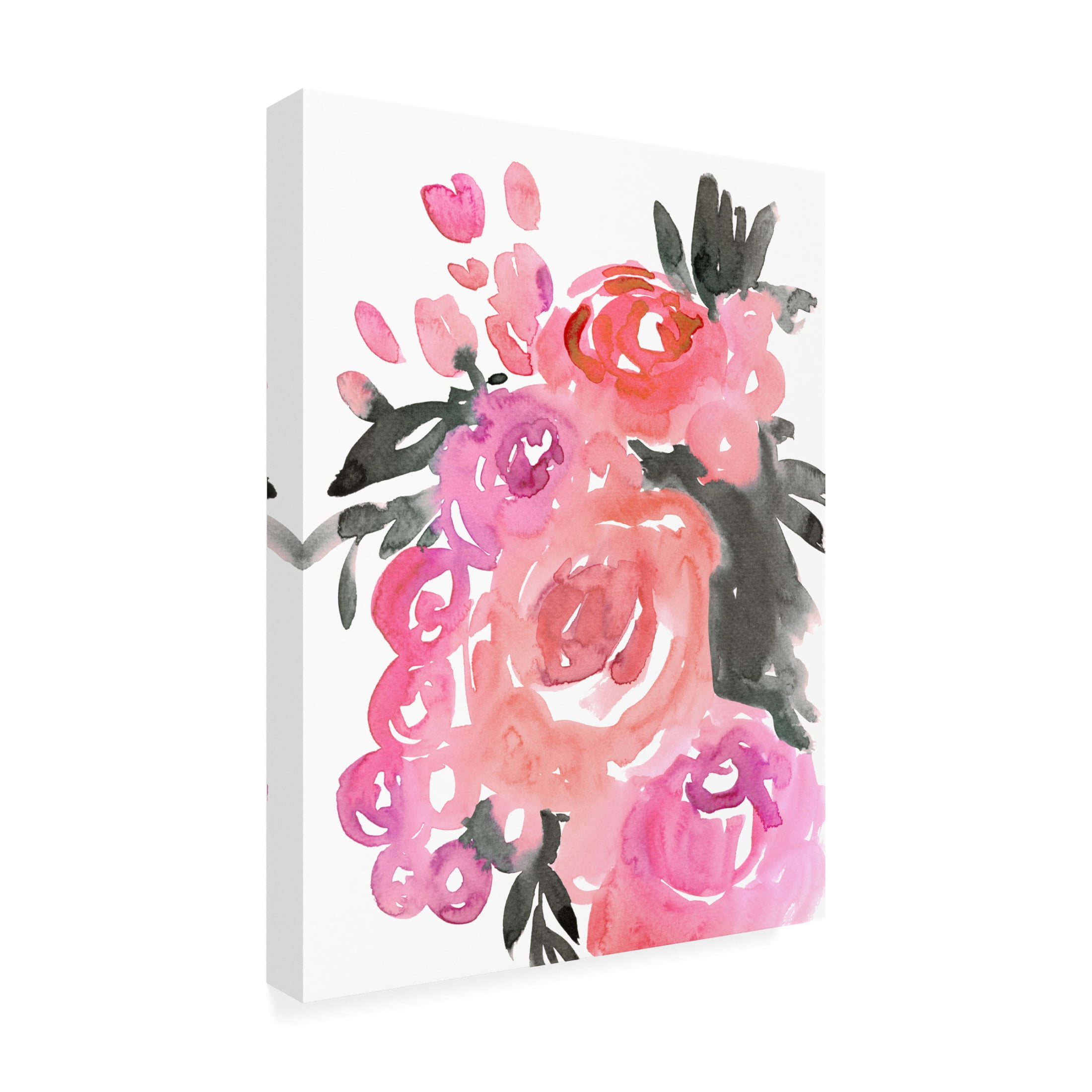 Trademark Fine Art Rosana Laiz Blursbyai Maeko loose watercolor florals II Canvas Wall Art
