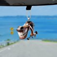 thumbnail image 5 of Lindo llavero con colgante de coche de caballos con boca grande: diseño único, multifuncional, artesanía de alta calidad, elegante accesorio para tu coche., 5 of 5
