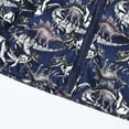 thumbnail image 7 of Zwiiyzr 4-13Y Kids Toddler Boys Dinosaur Cartoon Jackets Zip Up Kids Lightweight Hooded Windbreaker Jacket Spring Fall Outerwear with Hood Dark Blue, 7 of 7