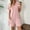 #250411A460 Pink, variant on CaiJunJia Womens Short Sleeve Romper Casual Summer Cotton V Neck Button Down Short Jumpsuit