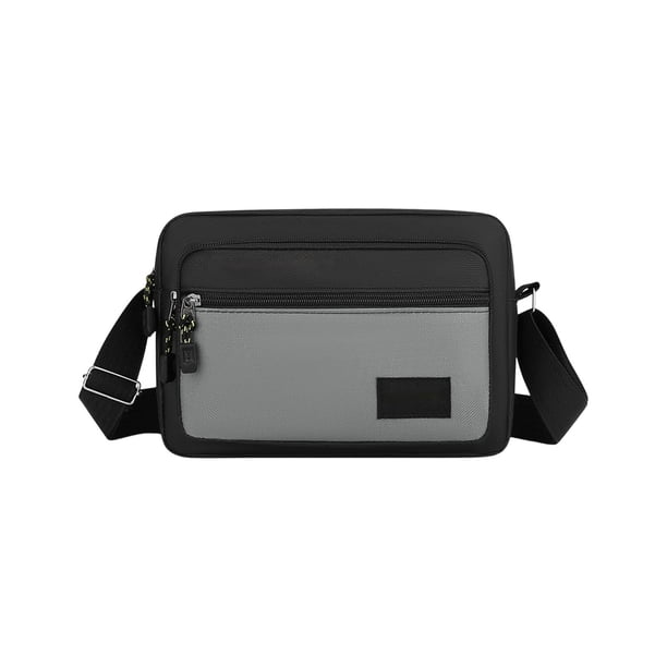 Pequeño Bolso Transversal Transparente, Bolso de Peito de Nylon Masculino 26x18cm, Bolso de Hombro Ajustable, Mochila con Correa de Pecho