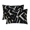 thumbnail image 6 of Luxury Velvet Black Decorative Throw Pillow Covers 16"x16" | Modern Velvet Cushion Cover Abstract | Raised Cut Velvet, Pillowcases for Couch, Sofa Bedroom & Living Room - Black Onyx, 6 of 9