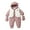D01-Pink, variant on FYDUU Baby Girls Winter Coats Cute Jumpsuit Snowsuit Bodysuits Warm Outwear Toddler Long Sleeve One-Piece Romper Outfit Leisure Versatile