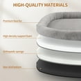thumbnail image 6 of Human Dog Bed with Blanket,large dog bed 72'' x 48'' x 10'', Washable Fur Cover, Memory Foam, Grey, 6 of 7