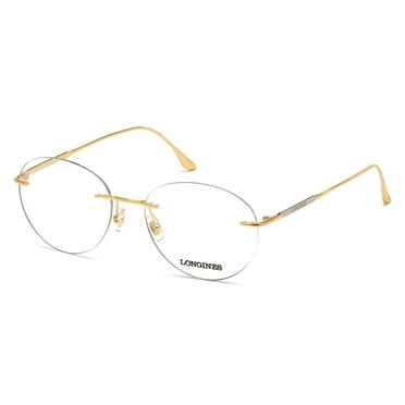 Longines LG5002-H Rimless Round Shiny Deep Gold Eyeglasses