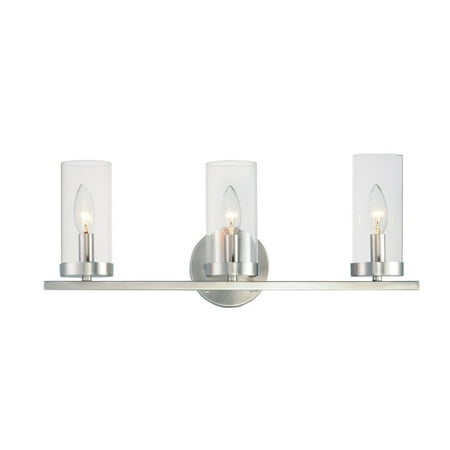 Maxim 25257Cl Sentinel 3 Light 21  Wide Bathroom Vanity Light - Nickel