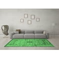 thumbnail image 3 of Ahgly Company Indoor Square Oriental Emerald Green Industrial Area Rugs, 4' Square, 3 of 4