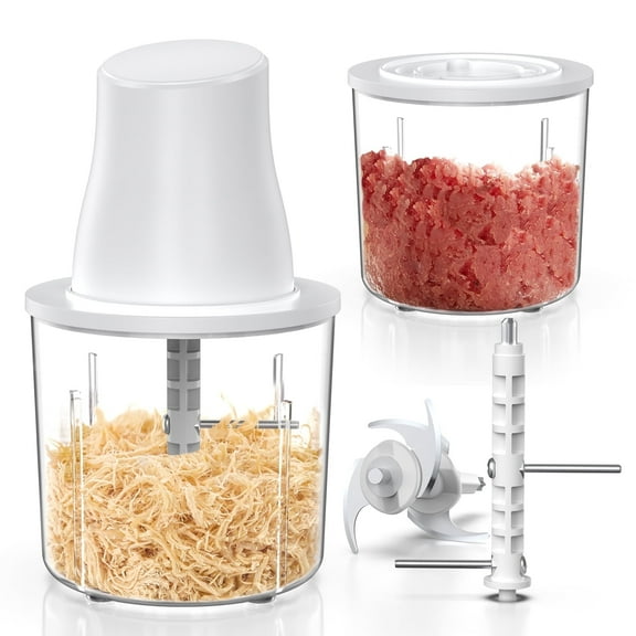 Electric Chicken Breast Shredder Twist Machine Automatic Meat Shredder Tool for Home Restaurant Use ，White