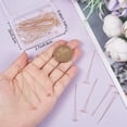 thumbnail image 3 of 1 Box 40Pcs 2 Styles 0.7mm Head Pins 18K Gold Plated Heart Pentagram Star Quilting Satin Straight Pins for Sewing Pins Dressmaker Jewelry Making DIY Craft Gold, 3 of 6