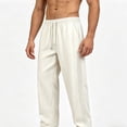 thumbnail image 4 of hotojiny Men's Athletic Pants with Pockets Breathable Mesh Drawstring Elastic Waist Quick Dry Lightweight Pants for Big and Tall, 4 of 5