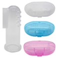thumbnail image 1 of Set de cepillos de dedo para bebé Gadgetime USA de silicona con 3 estuches, 1 of 7