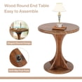 thumbnail image 7 of Tribesigns Round End Side Table, Wood Small Sofa Chair Side Table for Living Room, 7 of 7