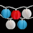 thumbnail image 4 of Northlight Patriotic Paper Lantern Patio Light Set - Red, White and Blue - 8.5' White Wire - 10ct, 4 of 9