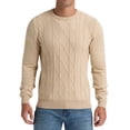 thumbnail image 4 of Iceglad Mens Sweater Crewneck Cable Knit Pullover Sweater Casual Twist Textured Sweaters, 4 of 8