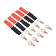 thumbnail image 2 of 10PCS Wire Terminal 8AWG 3/8in Bare Connectors Copper High Temp Resistant for Club Car Solar Panels Marine, 2 of 5