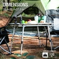 thumbnail image 4 of PORTAL Mesa de camping portátil plegable para exteriores con altura ajustable, mesa enrollable de aluminio, capa superior de malla, color plateado, 4 of 5