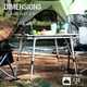 thumbnail image 4 of PORTAL Mesa de camping portátil plegable para exteriores con altura ajustable, mesa enrollable de aluminio, capa superior de malla, color plateado, 4 of 5