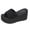 Black, variant on Anuirheih Slip on Sandals Women,Women's Flat Shoes Ladies Beach Wedge Heel Sandals Summer Non-Slip Causal Slippers(Black)