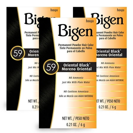 Bigen Permanent Powder Hair Color 3-Pack: 58 Black Brown