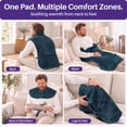 thumbnail image 6 of KEKOY FSA/HSA Heating Pad for Back, Neck & Shoulders Relief, Extra Large Electric Heat Pad 24"x37", 4 Heat Settings, Auto Shut-off & Machine Washable, Gifts, Dark Green, 6 of 12
