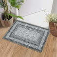 thumbnail image 2 of 2x3 Entryway Rug Small Bedroom Area Rug Braided Printed Mat for Living Room Farmhouse Kitchen Mat Indoor Non Slip Rustic Throw Carpet Machine Washable Rug for Sink Under Table, Grey, 2 of 9
