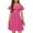 Hot Pink, variant on Arshiner Girls Dresses Summer Spaghetti Strap Cold Shoulder Ruffle Button Down A Line Dresses