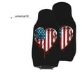 thumbnail image 4 of TEQUAN Front Seat Covers, Vintage Heart American Flag Pattern 2 Piece Car Seat Cover Fit Most Car SUV Truck Van, 4 of 7