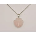 thumbnail image 2 of Natural Handmade Crystal Necklace Silver Tone Rose Quartz Sea Shell Pendant Necklace, 2 of 9