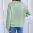 thumbnail image 5 of Sweatshirts for Women Puff Sleeve Relaxed Fit Casual Pullover with Front V Fall Versatile Comfy Tops Mint Green XXL, 5 of 8