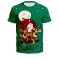 thumbnail image 1 of (15 estilos) Ropa unisex Nueva moda Navidad Impresión digital Adolescente Camiseta de manga corta Hombres/Mujeres Casual Tallas grandes Top, 1 of 4