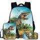 thumbnail image 1 of Student backpack three piece set cartoon backpack, 1 of 1