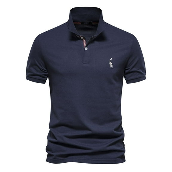 Men's Cotton Polo Shirts Casual Pullover Short Sleeve Collared Classic Golf T Shirts Summer Soft Breathable Fashion Tops