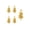 Gold, variant on Faux Berry Stems, 5 Pcs 15-Head Artificial Berries, Fade Resistant Glitter Foam Floral Picks, Realistic Lifelike Christmas Decor for Tree, Wreath, Table Centerpieces, Home, 4.92 Inch