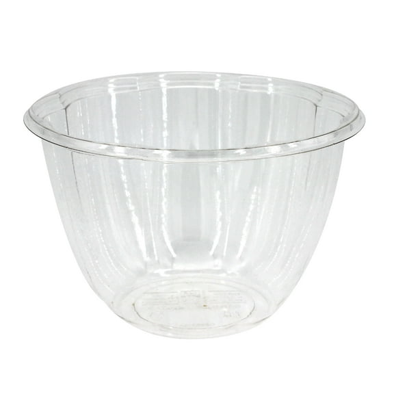 Compostable 48 oz Clear Round Salad Bowls