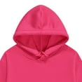 thumbnail image 4 of Ulanda Boys Girls Solid Soft Hooded Sweatshirt Classic Oversized Hoodies Loose Pullover Sweatshirts with Pocket for Kids (Hot Pink, 11-12 Years), 4 of 4