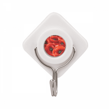 

Red Flowers Corn Bespread Adhesive Wall Hooks Hanging Self Sticky