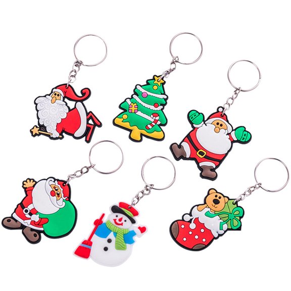 PBPBOX 12Pcs Holiday Keychain Assorted Color Random Style for Family Friends Decoration