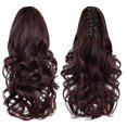 thumbnail image 5 of Ponytail Extension Claw Mid-length Curly Wavy Natural Soft Clip Wig for Women & Girls Invisible Synthetic Hairpieces, 5 of 5