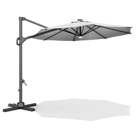 10ft Cantilever Patio Umbrella - Windproof Offset Umbrella with 360° Rotation for Garden & Poolside