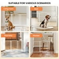 thumbnail image 3 of NiamVelo 27"Tall Dog Gate for Stairs and Doorways Walk-Through Pet Gate Indoor Safety Gate for Pets Adjustable Width 28"–51" （White）, 3 of 8