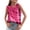 Hot Pink, variant on Women's Large Round Sequin Tank Top, Sparkly Sleeveless Scoop Neck Paillette Blouse, Shiny Party Clubbing Outfit
