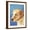 Brown Frame, variant on Art.com Dog Portrait, Yellow Lab Art Print by Jill Sands, 12" x 16"