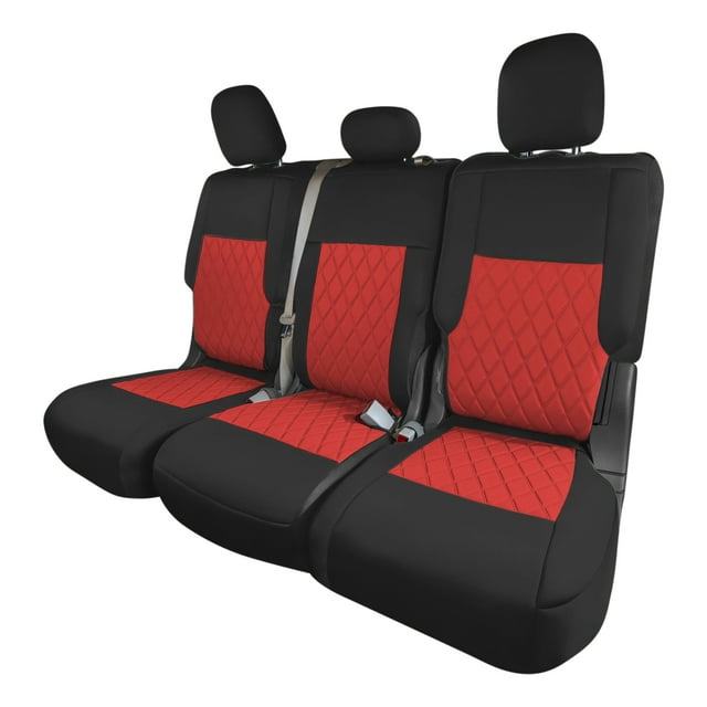 For 2020-2024 Ford Explorer Base FH Group Neoprene Custom Fit Car Seat Covers Water Resistant - 2nd Row Red