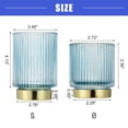 thumbnail image 3 of Vocoste Makeup Brush Holder Organizer Glass Cosmetic Brushes Storage Make Up Brush Cup for Desktop Blue L Size, 3 of 6