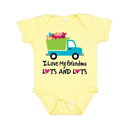 

Inktastic Grandma Loves Me Valentine Truck Outfit Gift Baby Boy Bodysuit