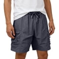 thumbnail image 3 of Shorts for Men with Zipper Pockets Big and Tall Relaxed Fit Holiday Hiking Shorts Travel Fishing Outdoor Elastic Waist Dress Shorts, 3 of 10