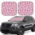 thumbnail image 6 of Kdxio Cute Rabbit Print 2-Piece Sun Shade Front Windshield - Foldable Car Front Window Sunshades for Most Sedans SUV Truck, 6 of 6